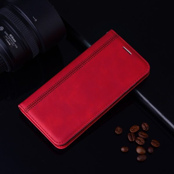 Tel1 Xiaomi Redmi Note 13 Pro 5G Frosted Business Magnetic Θήκη Βιβλίο - Red