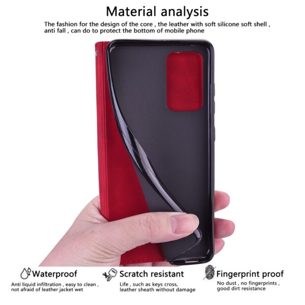 Tel1 Xiaomi Redmi Note 13 Pro 5G Frosted Business Magnetic Θήκη Βιβλίο - Red