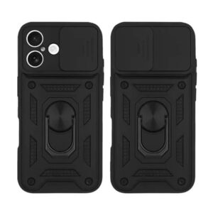 Forcell iPhone 16 Hybrid Armor Θήκη Σκληρή - Black