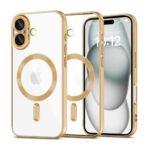 Tech Protect iPhone 16 MagSafe Shiny Θήκη Με Πλαίσιο Σιλικόνης Διάφανη - Gold