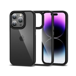 Tech - Protect iPhone 15 Pro Max Θήκη Με Πλαίσιο Σιλικόνης Διάφανη - Black