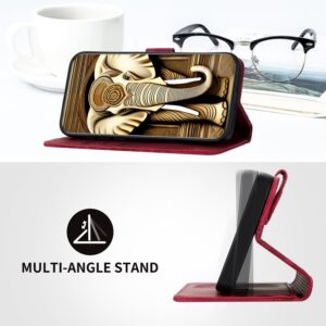 Tel1 Xiaomi Redmi Note 13 Pro 5G Embossed Θήκη Βιβλίο - Red