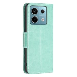 Tel1 Xiaomi Redmi Note 13 Pro 5G / Poco X6 5G Butterflies Embossing Θήκη Βιβλίο - Green