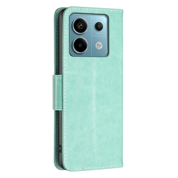Tel1 Xiaomi Redmi Note 13 Pro 5G / Poco X6 5G Butterflies Embossing Θήκη Βιβλίο - Green