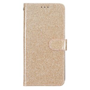 Tel1 Xiaomi Poco C65 / Xiaomi Redmi 13C 4G Glitter Powder Filp Θήκη Βιβλίο - Gold