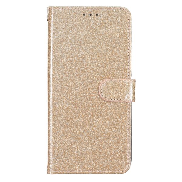 Tel1 Xiaomi Poco C65 / Xiaomi Redmi 13C 4G Glitter Powder Filp Θήκη Βιβλίο - Gold