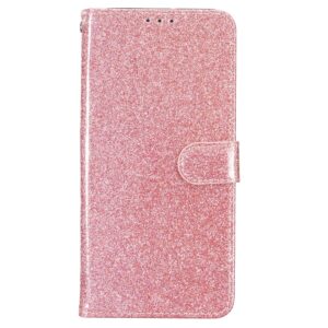 Tel1 Xiaomi Poco C65 / Xiaomi Redmi 13C 4G Glitter Powder Filp Θήκη Βιβλίο - Rose Gold