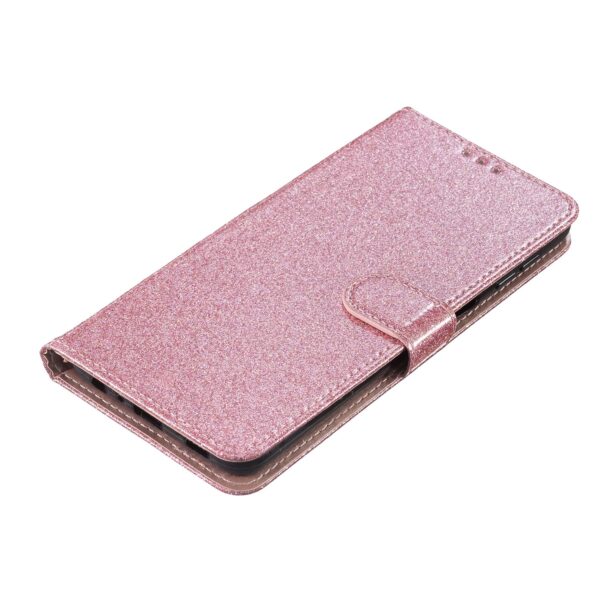 Tel1 Xiaomi Poco C65 / Xiaomi Redmi 13C 4G Glitter Powder Filp Θήκη Βιβλίο - Rose Gold