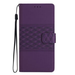 Tel1 Xiaomi Poco C65 / Xiaomi Redmi 13C 4G / 5G Diamond Embossed Skin Feel Θήκη Βιβλίο - Purple