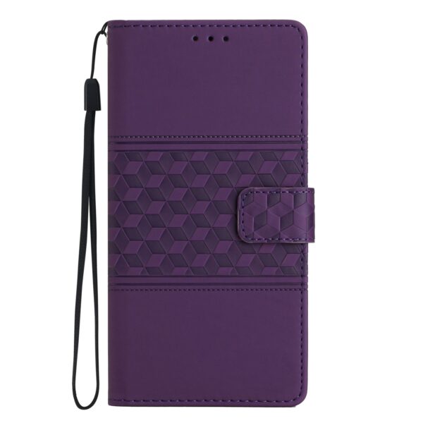 Tel1 Xiaomi Poco C65 / Xiaomi Redmi 13C 4G / 5G Diamond Embossed Skin Feel Θήκη Βιβλίο - Purple