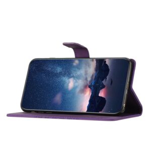 Tel1 Xiaomi Poco C65 / Xiaomi Redmi 13C 4G / 5G Diamond Embossed Skin Feel Θήκη Βιβλίο - Purple