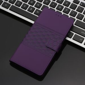 Tel1 Xiaomi Poco C65 / Xiaomi Redmi 13C 4G / 5G Diamond Embossed Skin Feel Θήκη Βιβλίο - Purple