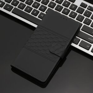 Tel1 Xiaomi Poco C65 / Xiaomi Redmi 13C 4G / 5G Diamond Embossed Skin Feel Θήκη Βιβλίο - Black