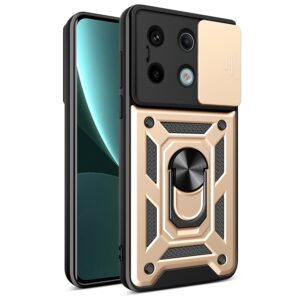 Forcell Xiaomi Redmi Note 13 Pro 5G Sliding Camera Θήκη Σκληρή - Gold