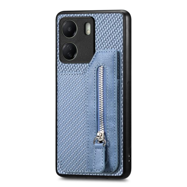 Forcell Xiaomi Poco C65 / Xiaomi Redmi 13C 4G Flip Zipper Wallet Θήκη Σκληρή - Blue