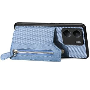Forcell Xiaomi Poco C65 / Xiaomi Redmi 13C 4G Flip Zipper Wallet Θήκη Σκληρή - Blue
