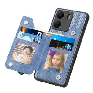 Forcell Xiaomi Poco C65 / Xiaomi Redmi 13C 4G Flip Zipper Wallet Θήκη Σκληρή - Blue