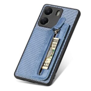 Forcell Xiaomi Poco C65 / Xiaomi Redmi 13C 4G Flip Zipper Wallet Θήκη Σκληρή - Blue