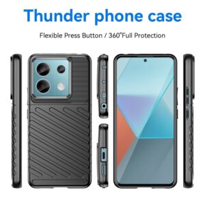 Forcell Xiaomi Redmi Note 13 Pro 5G / Poco X6 5G Thunderbolt Θήκη Σιλικόνης - Black