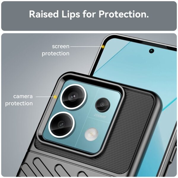 Forcell Xiaomi Redmi Note 13 Pro 5G / Poco X6 5G Thunderbolt Θήκη Σιλικόνης - Black