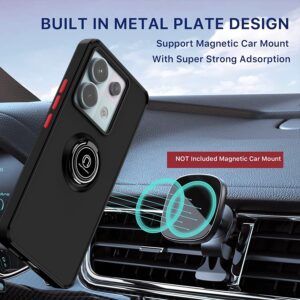 Forcell Xiaomi Redmi Note 13 Pro 5G / Xiaomi Poco X6 5G Q Shadow Ring Holder Θήκη Σιλικόνης Φιμέ - Black