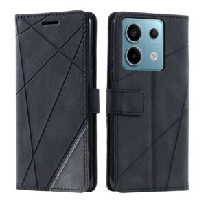 Tel1 Xiaomi Redmi Note 13 Pro 5G Skin Feel Splicing Θήκη Βιβλίο - Black