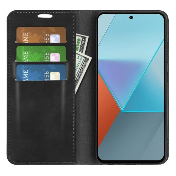 Tel1 Xiaomi Redmi Note 13 Pro 5G Retro-skin Magnetic Suction Θήκη Βιβλίο - Black