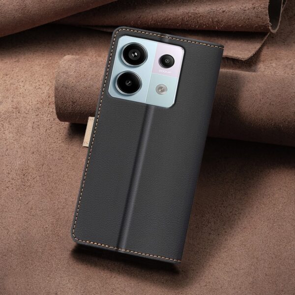 Tel1 Xiaomi Redmi Note 13 Pro 5G Color Matching RFID Anti-theft Leather Θήκη Βιβλίο - Black