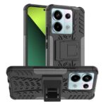 Forcell Xiaomi Redmi Note 13 Pro 5G/ Poco X6 5G Tire Texture Holder Θήκη Σκληρή - Black