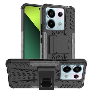 Forcell Xiaomi Redmi Note 13 Pro 5G/ Poco X6 5G Tire Texture Holder Θήκη Σκληρή - Black