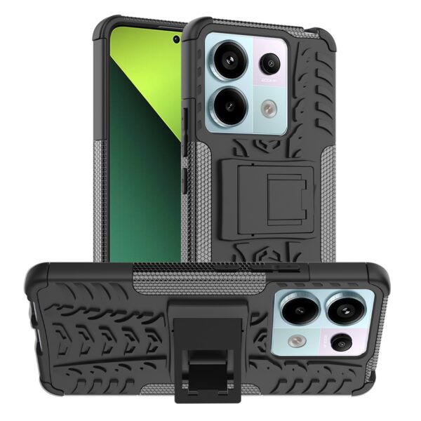 Forcell Xiaomi Redmi Note 13 Pro 5G/ Poco X6 5G Tire Texture Holder Θήκη Σκληρή - Black