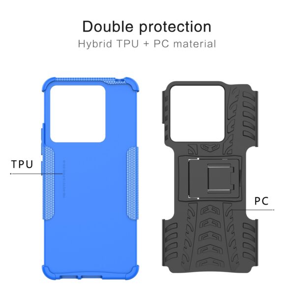 Forcell Xiaomi Redmi Note 13 Pro 5G/ Poco X6 5G Tire Texture Holder Θήκη Σκληρή - Black