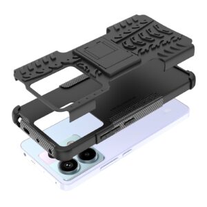 Forcell Xiaomi Redmi Note 13 Pro 5G/ Poco X6 5G Tire Texture Holder Θήκη Σκληρή - Black