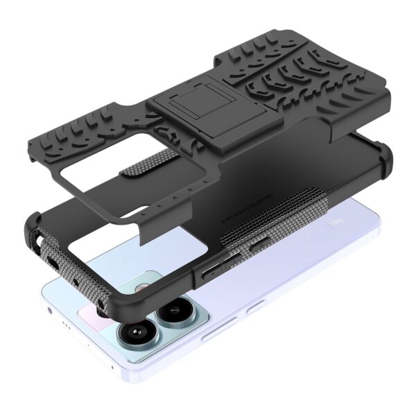 Forcell Xiaomi Redmi Note 13 Pro 5G/ Poco X6 5G Tire Texture Holder Θήκη Σκληρή - Black