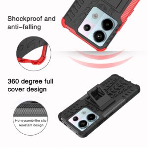 Forcell Xiaomi Redmi Note 13 Pro 5G/ Poco X6 5G Tire Texture Holder Θήκη Σκληρή - Black