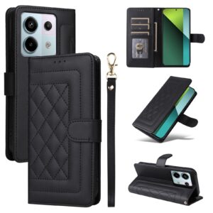 Tel1 Xiaomi Redmi Note 13 Pro 5G Diamond Lattice Wallet Θήκη Βιβλίο - Black