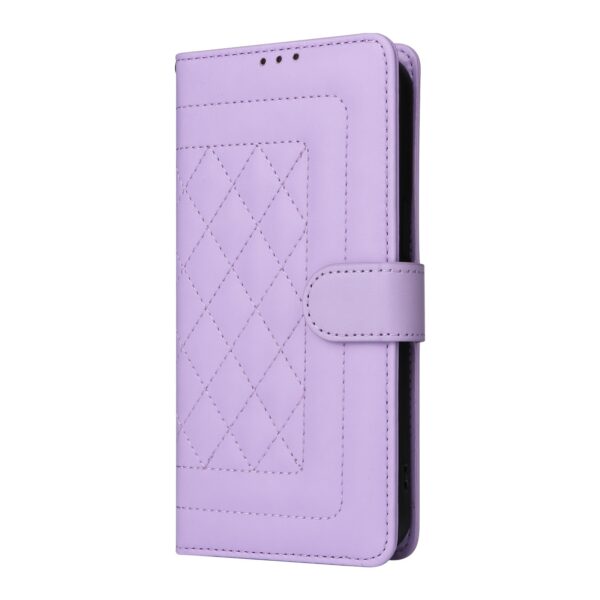 Tel1 Xiaomi Redmi Note 13 Pro 5G Diamond Lattice Leather Wallet Θήκη Βιβλίο - Purple