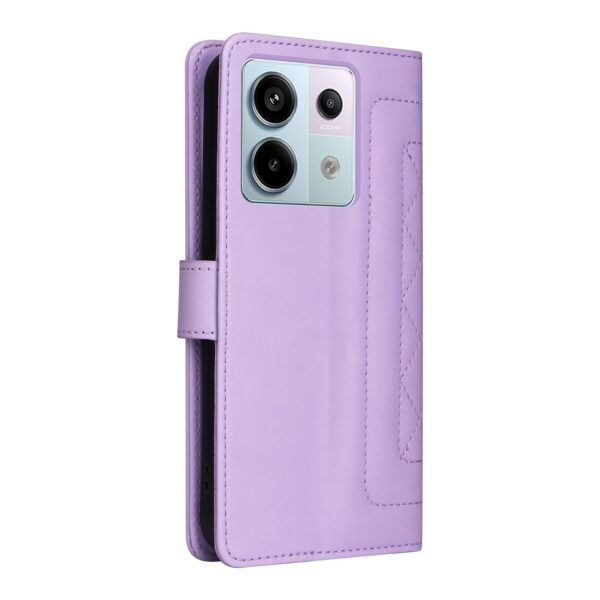 Tel1 Xiaomi Redmi Note 13 Pro 5G Diamond Lattice Leather Wallet Θήκη Βιβλίο - Purple