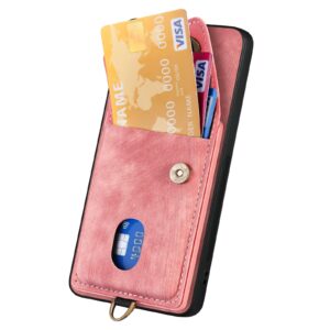 Forcell Xiaomi Redmi Note 13 Pro 5G Retro Card Wallet Fold Θήκη Σιλικόνης - Pink