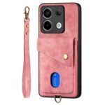 Forcell Xiaomi Redmi Note 13 Pro 5G Retro Card Wallet Fold Θήκη Σιλικόνης - Pink