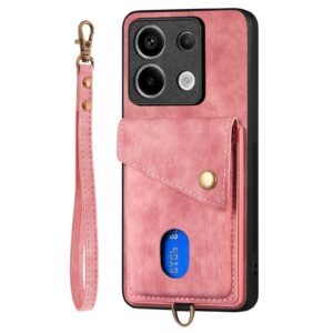 Forcell Xiaomi Redmi Note 13 Pro 5G Retro Card Wallet Fold Θήκη Σιλικόνης - Pink