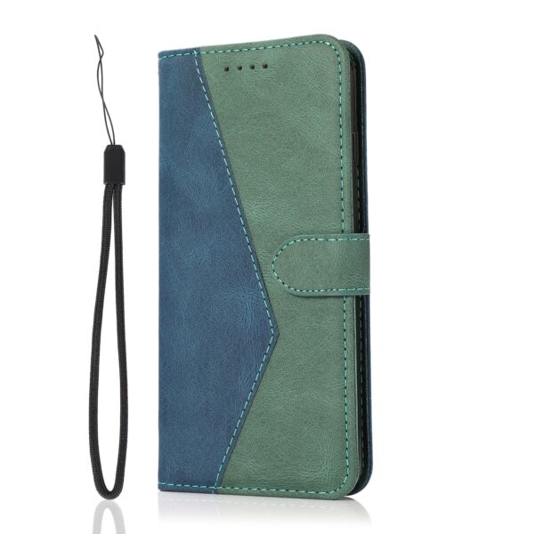 Tel1 Xiaomi Poco C65/ Xiaomi Redmi 13C 4G / 5G Dual-color Stitching Θήκη Βιβλίο - Blue Green Tel1 Xiaomi Poco C65/ Xiaomi Redmi 13C 4G / 5G Dual-color Stitching Θήκη Βιβλίο - Blue Green