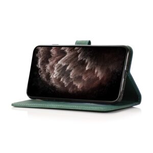 Tel1 Xiaomi Poco C65/ Xiaomi Redmi 13C 4G / 5G Dual-color Stitching Θήκη Βιβλίο - Blue Green