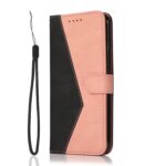 Tel1 Xiaomi Poco C65/ Xiaomi Redmi 13C 4G / 5G Dual-color Stitching Θήκη Βιβλίο - Black Pink