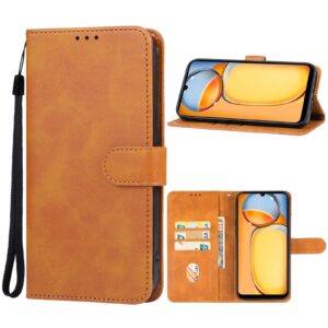 Tel1 Xiaomi Poco C65/ Xiaomi Redmi 13C 4G Skin Feel Θήκη Βιβλίο - Brown
