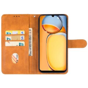 Tel1 Xiaomi Poco C65/ Xiaomi Redmi 13C 4G Skin Feel Θήκη Βιβλίο - Brown