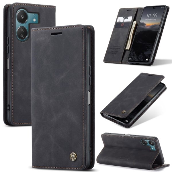 CaseMe 013 Xiaomi Poco C65/ Xiaomi Redmi 13C 4G/ 5G Multifunctional Horizontal Flip Θήκη Βιβλίο - Black CaseMe 013 Xiaomi Poco C65/ Xiaomi Redmi 13C 4G/ 5G Multifunctional Horizontal Flip Θήκη Βιβλίο - Black