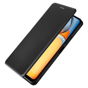 Tel1 Xiaomi Poco C65/ Xiaomi Redmi 13C 4G Carbon Fiber Texture Θήκη Βιβλίο - Black