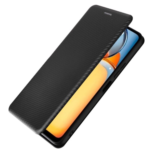 Tel1 Xiaomi Poco C65/ Xiaomi Redmi 13C 4G Carbon Fiber Texture Θήκη Βιβλίο - Black