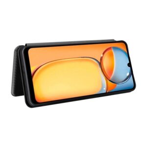 Tel1 Xiaomi Poco C65/ Xiaomi Redmi 13C 4G Carbon Fiber Texture Θήκη Βιβλίο - Black